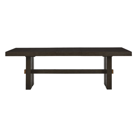 Table de salle à manger bois brune foncée extensible - Burkhaus