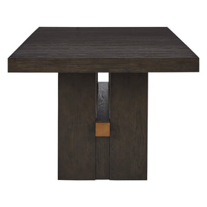 Table de salle à manger bois brune foncée extensible - Burkhaus