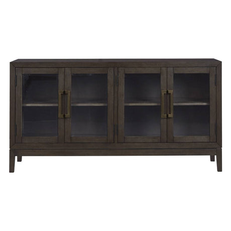 Buffet en bois brun foncé 4 portes - Burkhaus