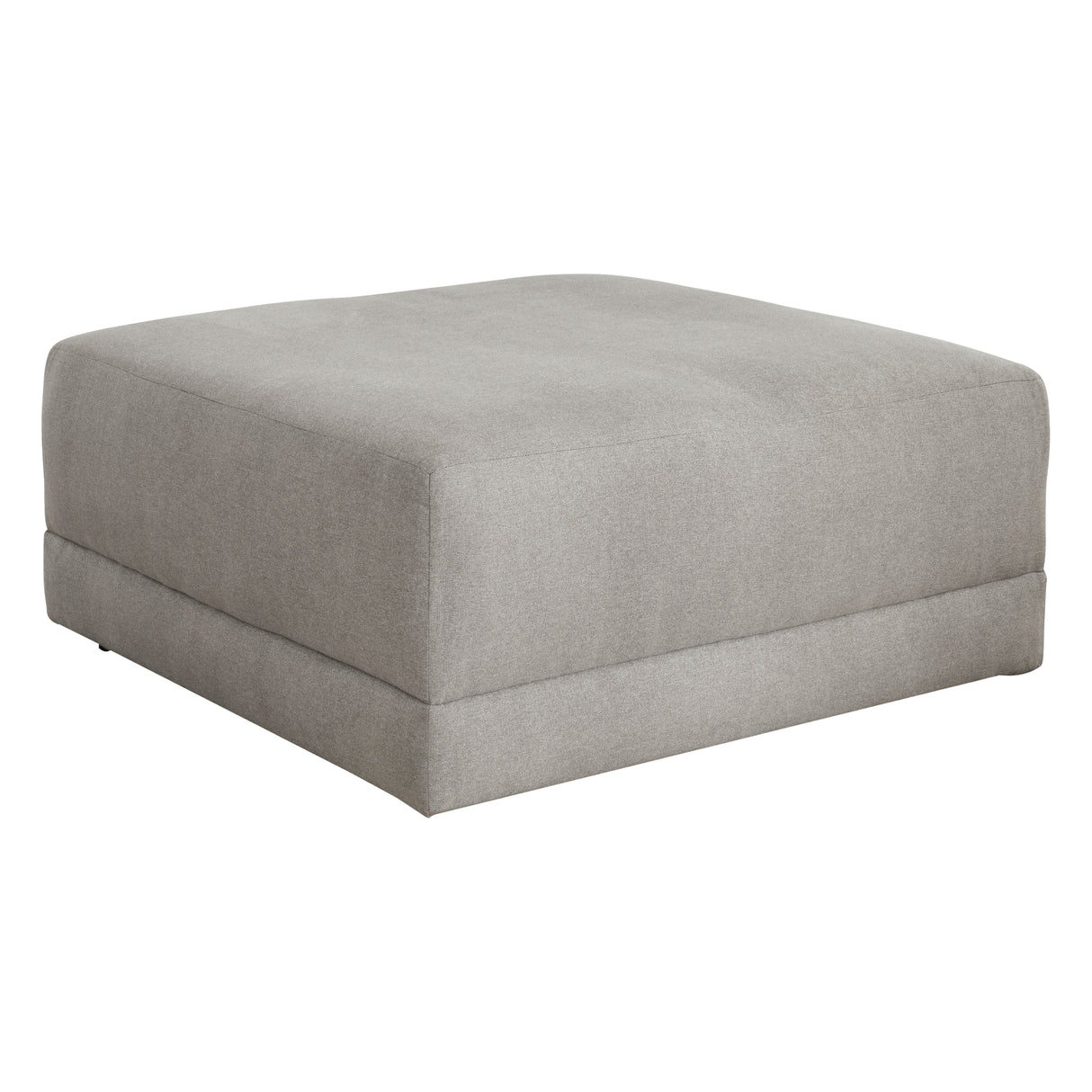 Ottoman beige pâle en tissu surdimensionné - Katany