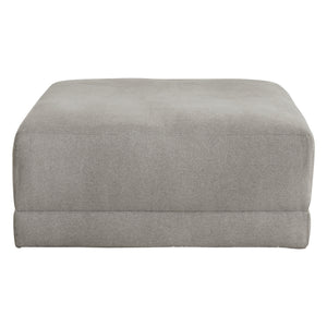 Ottoman beige pâle en tissu surdimensionné - Katany