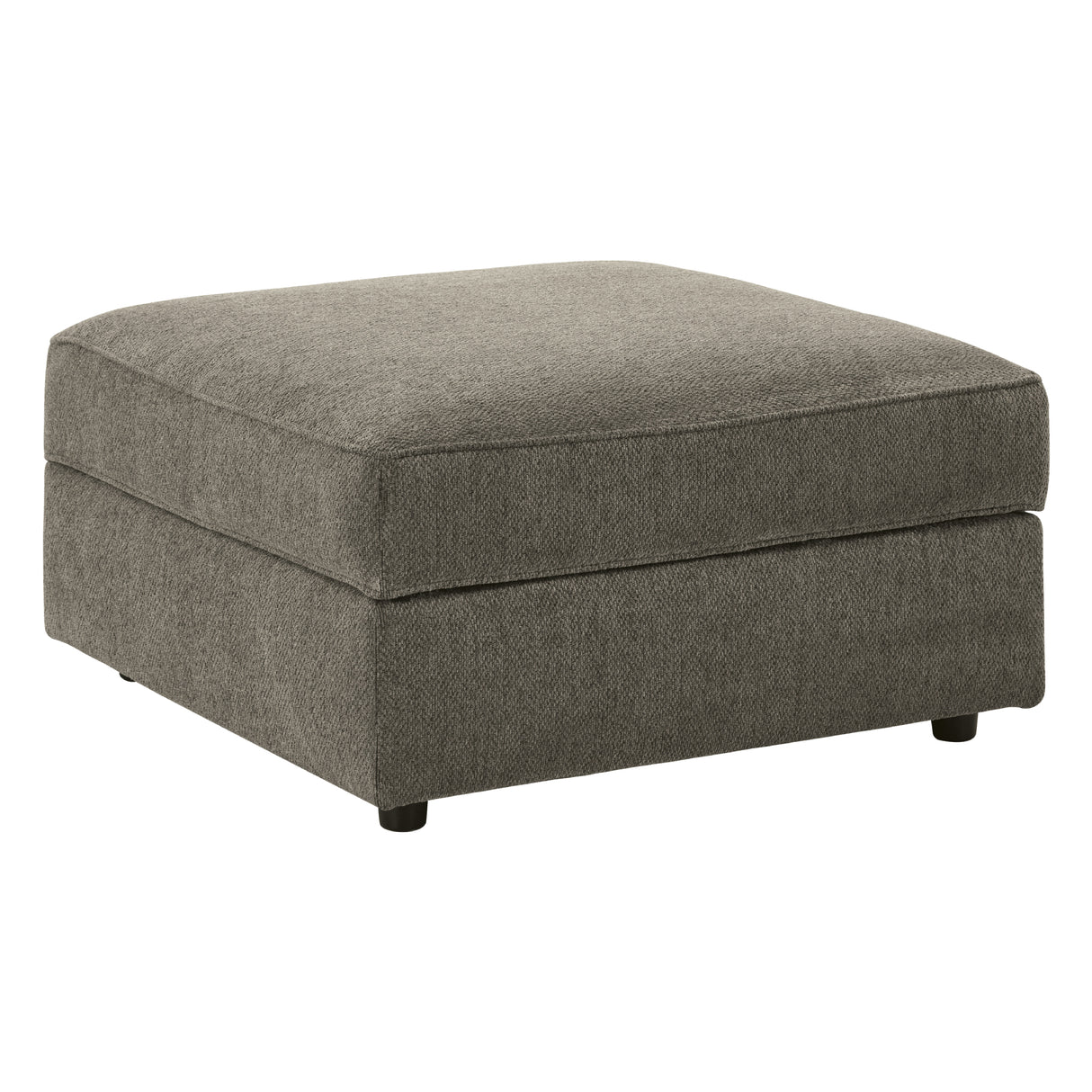 Ottoman avec rangement OPhannon en tissu gris