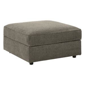 Ottoman avec rangement OPhannon en tissu gris