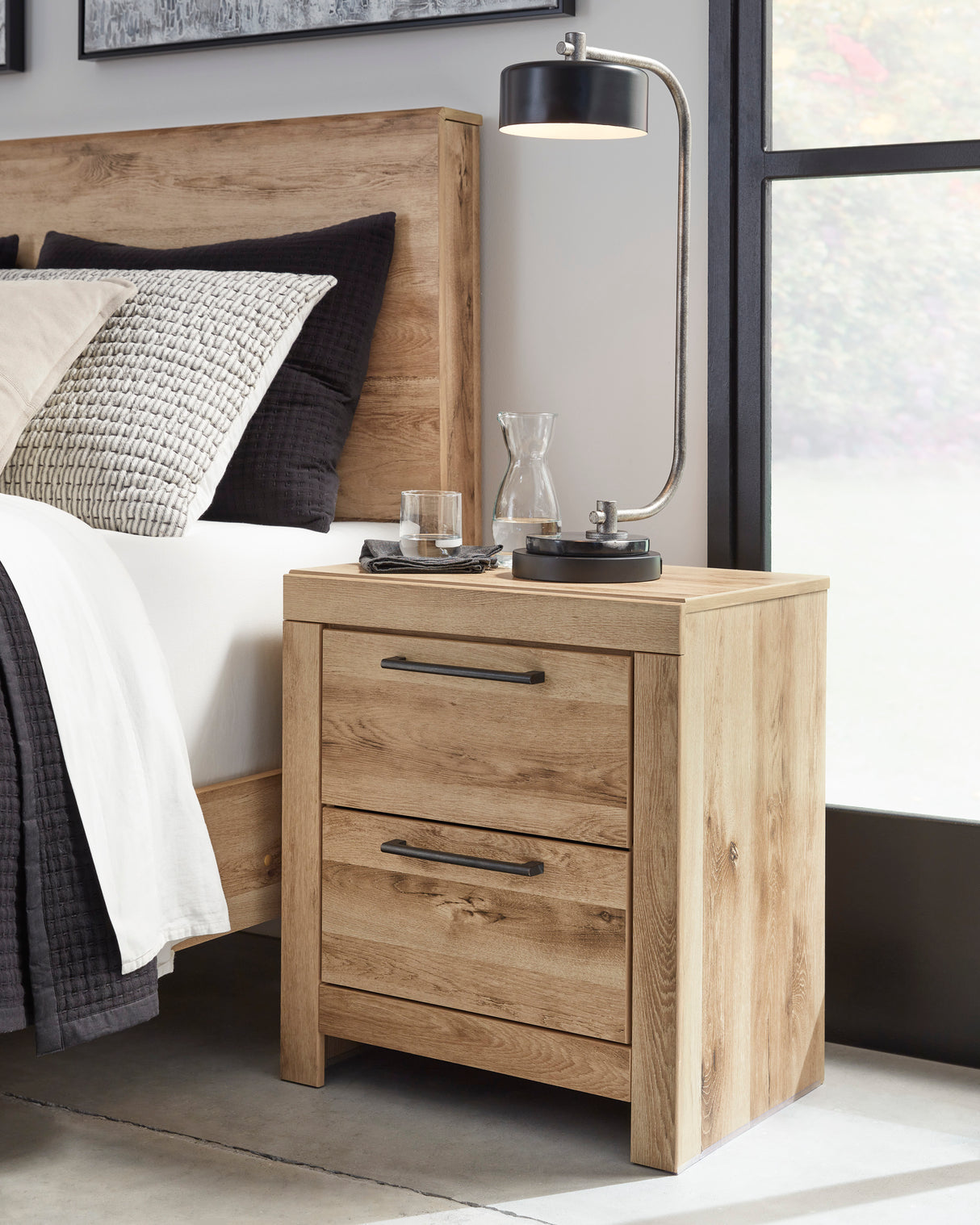 Table de chevet Brun clairen bois - Hyanna