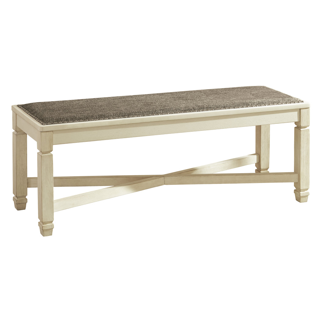 Banc de salle à manger Bolanburg en tissu gris