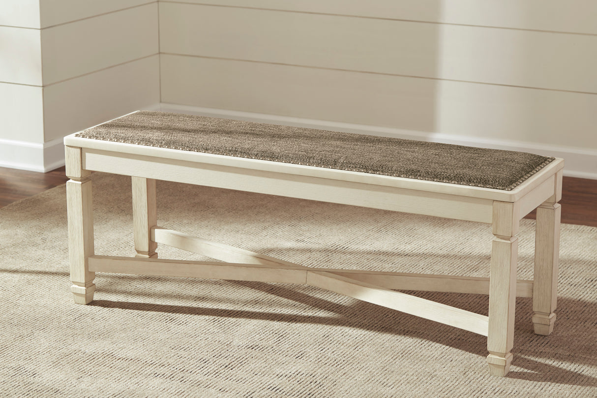 Banc de salle à manger Bolanburg en tissu gris