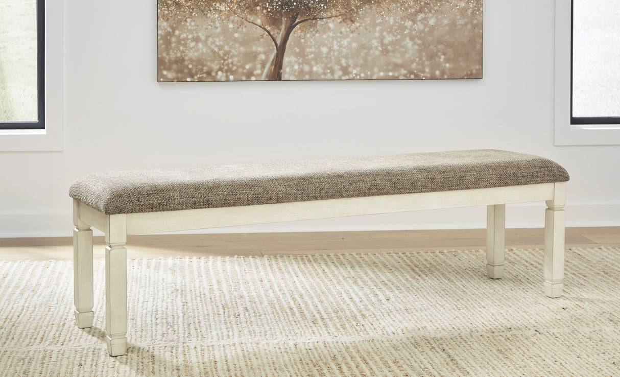 Banc de salle à manger Bolanburg en tissu gris