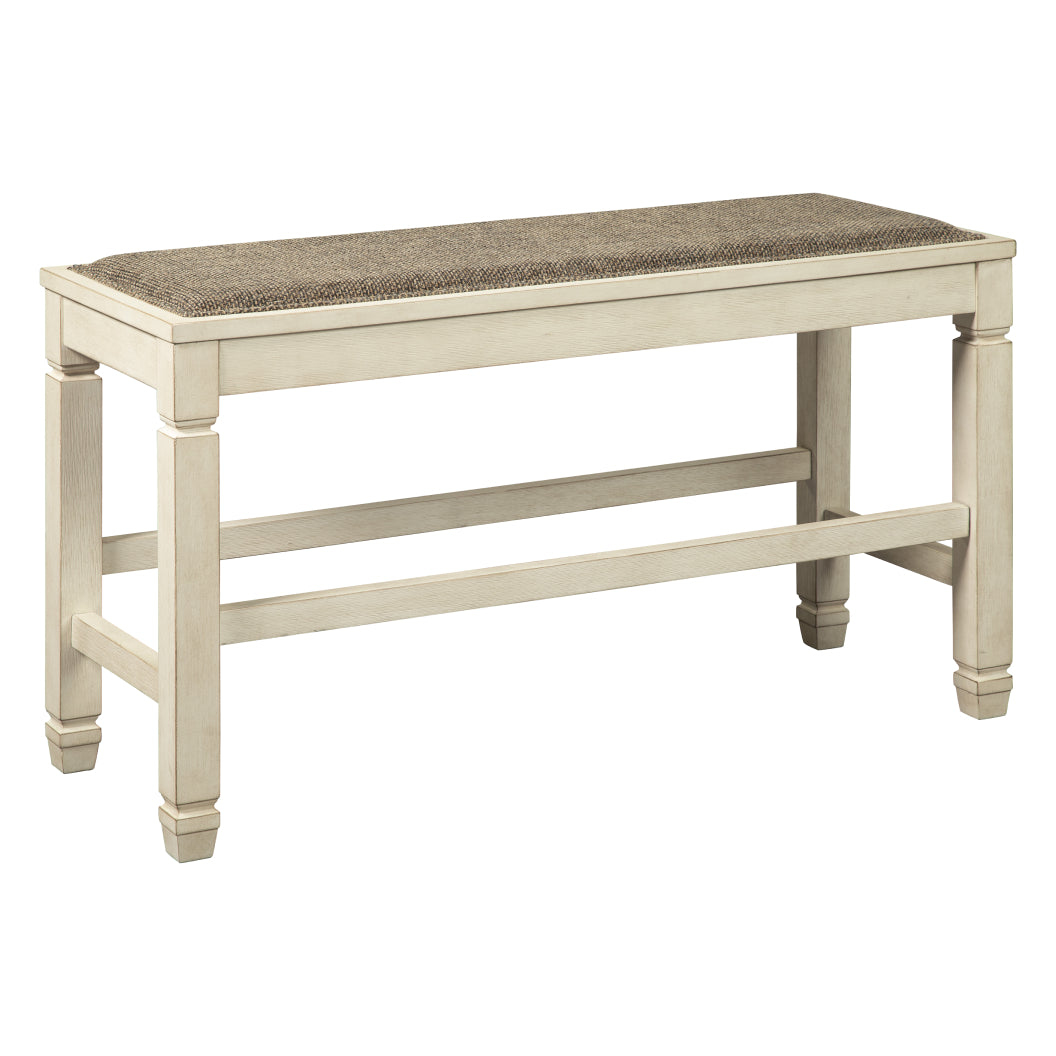 Banc de comptoir Bolanburg en tissu gris