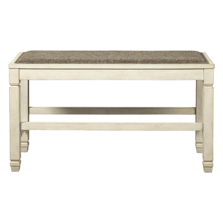 Banc de comptoir Bolanburg en tissu gris