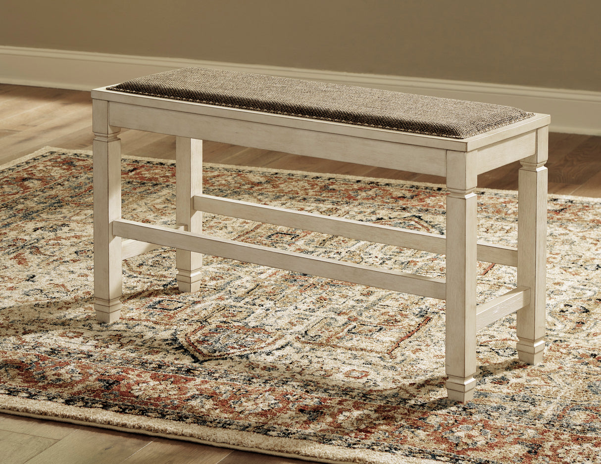 Banc de comptoir Bolanburg en tissu gris