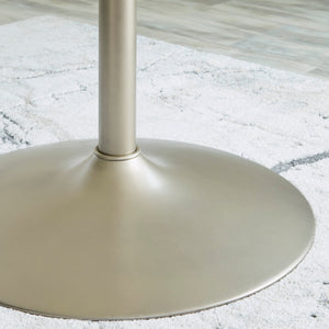 Table de salle à manger en verre marbré blanche - Barchoni
