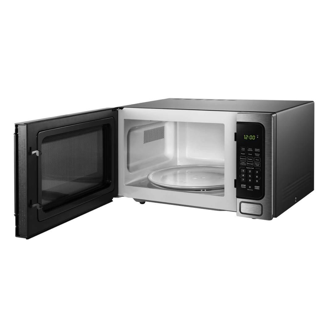 Micro-ondes de comptoir 1,1 pi³, 1000W, acier inoxydable