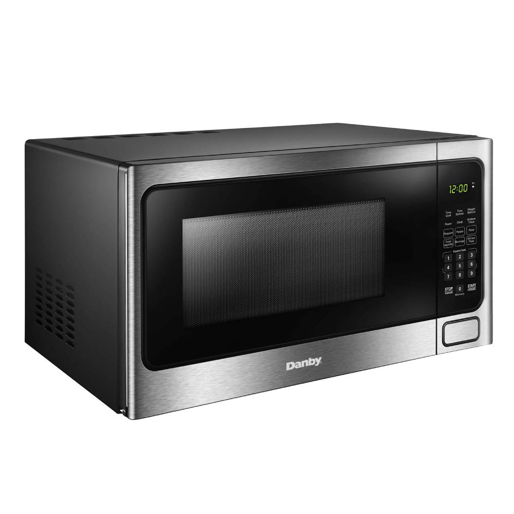 Micro-ondes de comptoir 1,1 pi³, 1000W, acier inoxydable