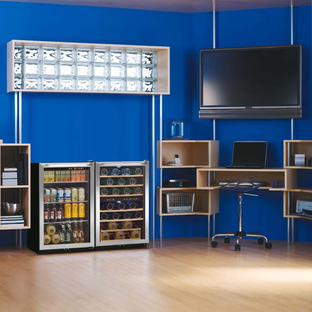 Refroidisseur à boisson 24 po, 138 canettes de 12 oz Inox