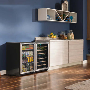 Refroidisseur à boisson 24 po, 138 canettes de 12 oz Inox