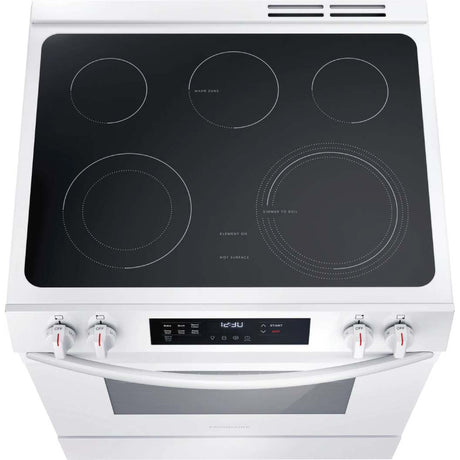 Cuisinière électrique à commandes frontales 30 po. 5,3 pi³ Blanc avec 5 éléments