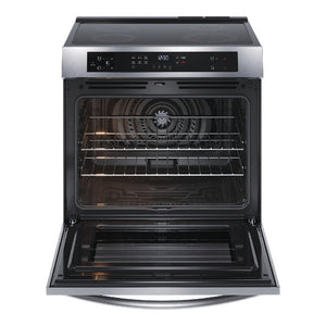 Cuisinière à induction encastrable 30 po 5,3 pi³ Inox avec 4 zones