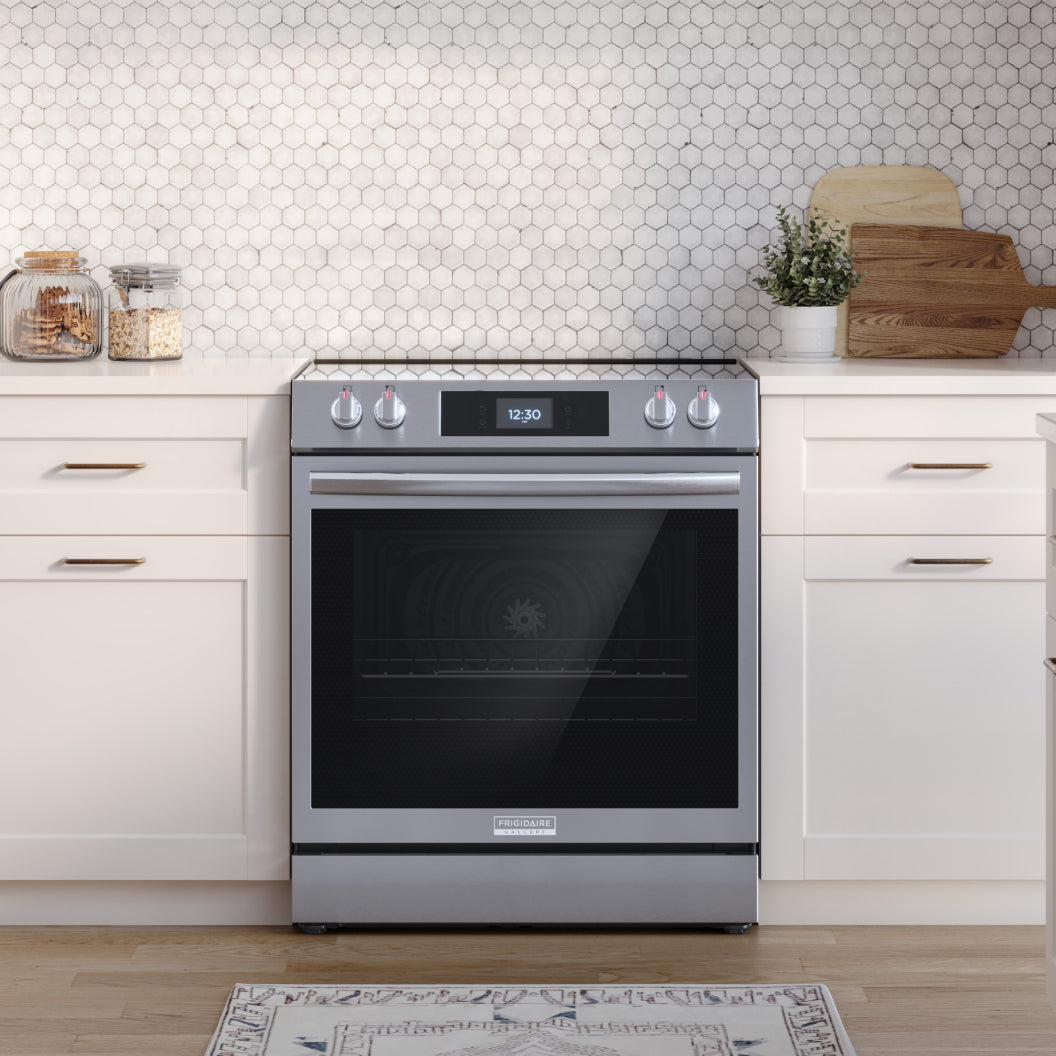 Cuisinière électrique encastrable 30 po, 6,2 pi³ Inox avec Convection totale, Air Fry et Sans préchauffage