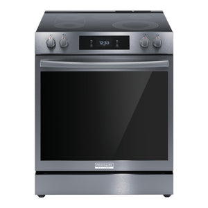 Cuisinière électrique encastrable 30 po, 6,2 pi³ Inox noir avec Convection totale, Air Fry et Sans préchauffage