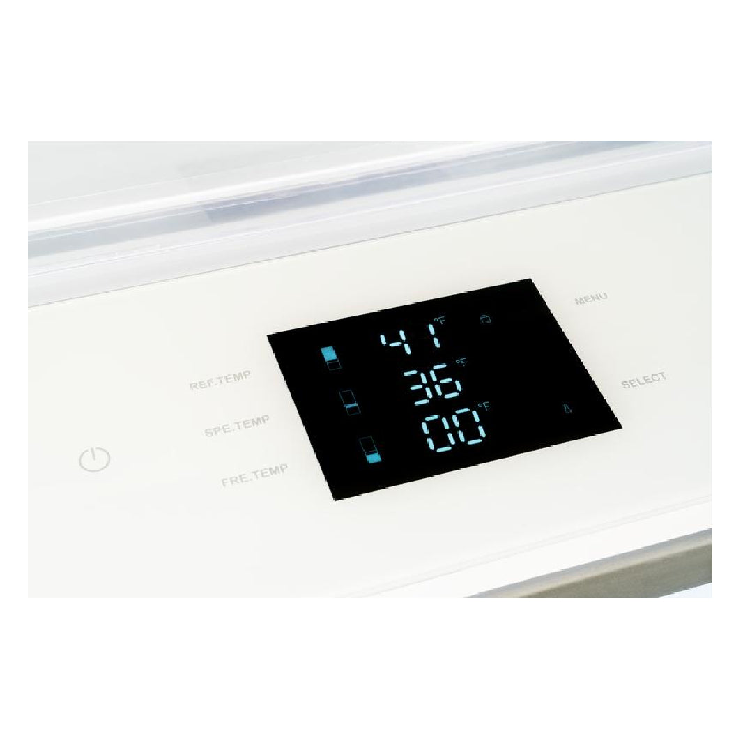 Réfrigérateur encastrable, congélateur bas 36 po, 19,7 pi³ Panneau requis - Série Heritage avec distributeur d'eau et machine à glaçons
