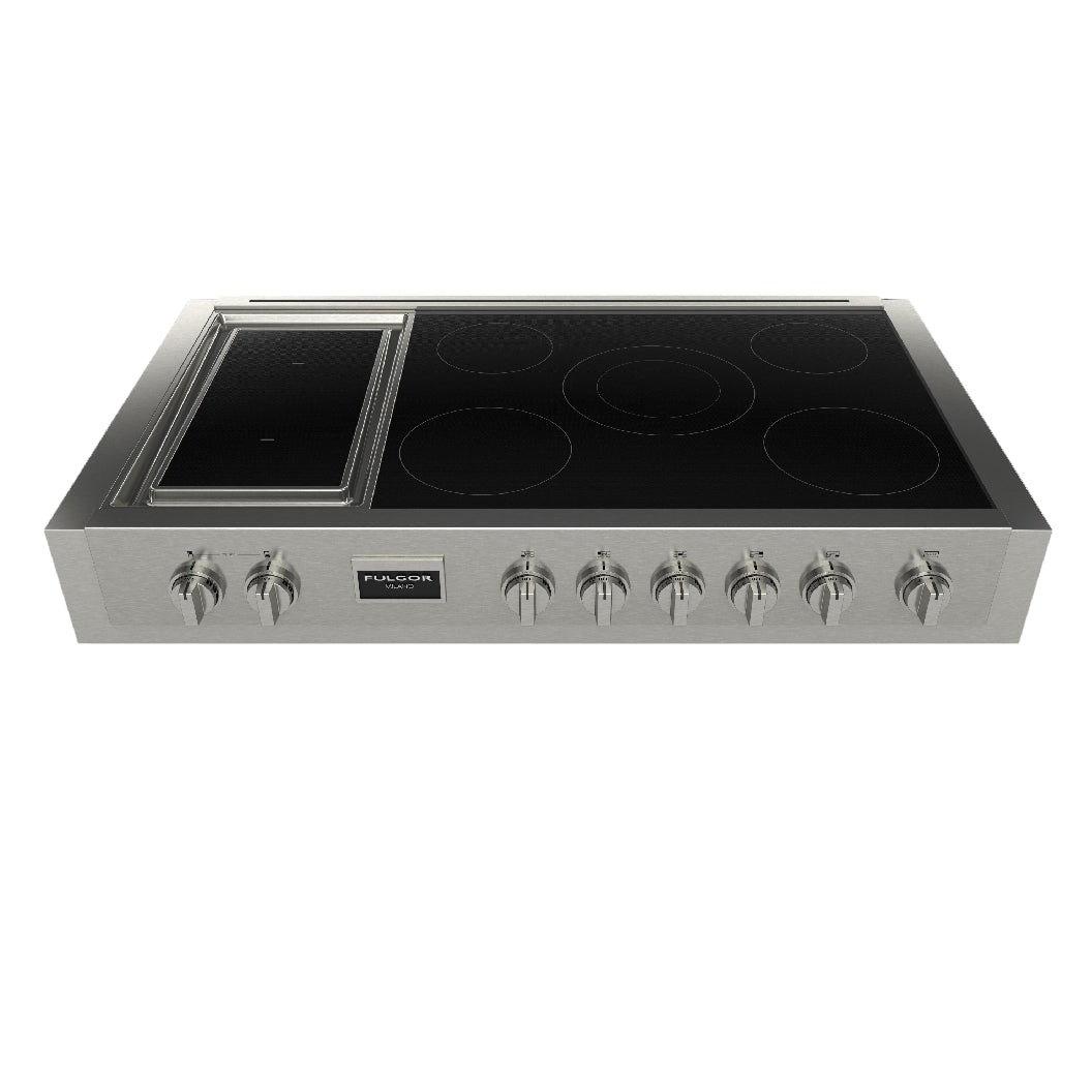 Dessus de cuisinière à induction Sofia 48 po, Inox avec 7 zones