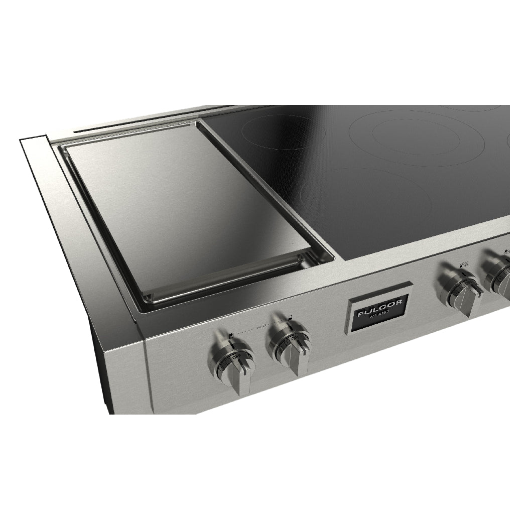 Dessus de cuisinière à induction Sofia 48 po, Inox avec 7 zones