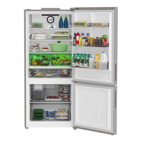 Réfrigérateur congélateur bas encastré Inox 30po