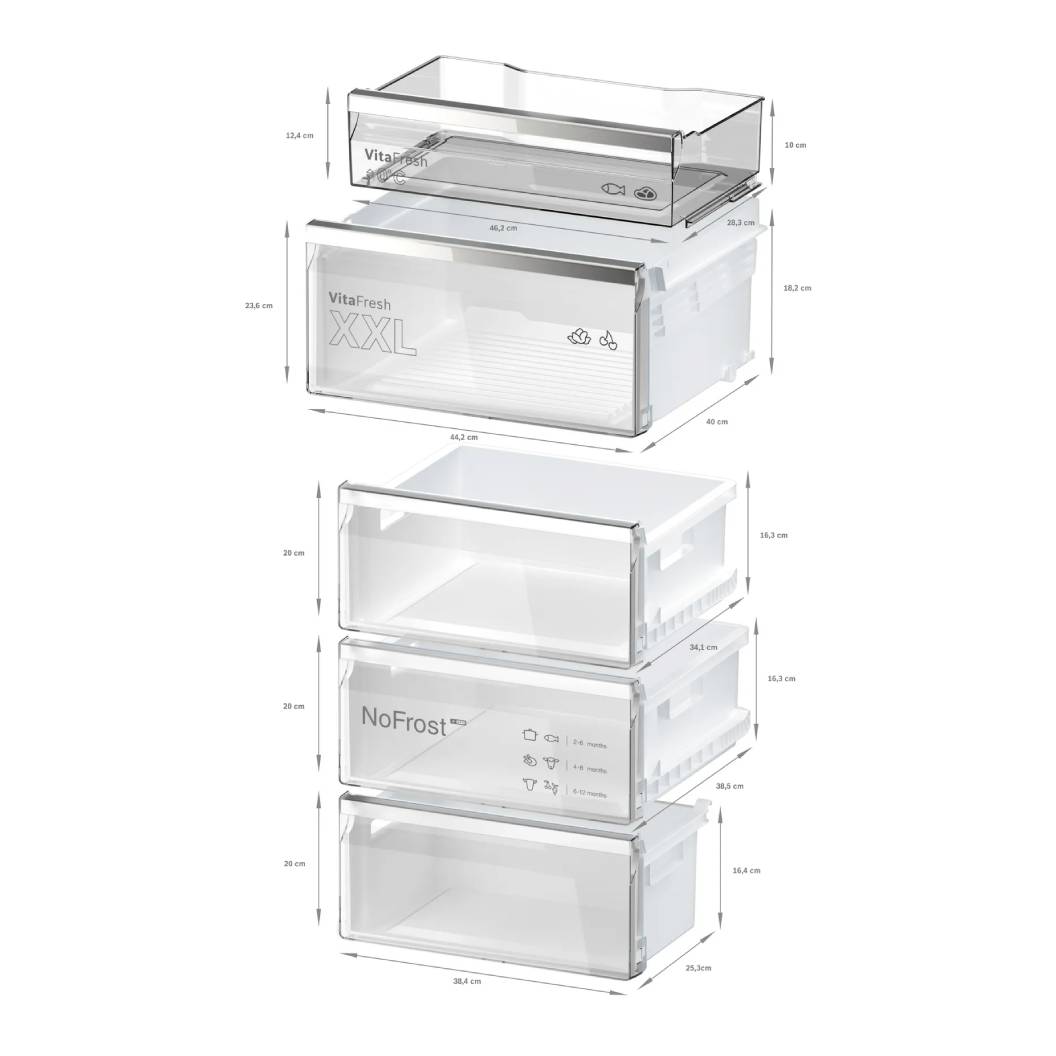 Réfrigérateur congélateur inférieur 24 po Inox - Série 500