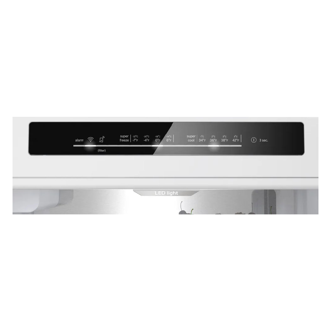 Réfrigérateur encastrable à congélateur inférieur 24 po, 12,8 pi³ Blanc - Série 800