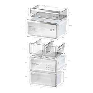 Réfrigérateur encastrable à congélateur inférieur 24 po, 12,8 pi³ Blanc - Série 800