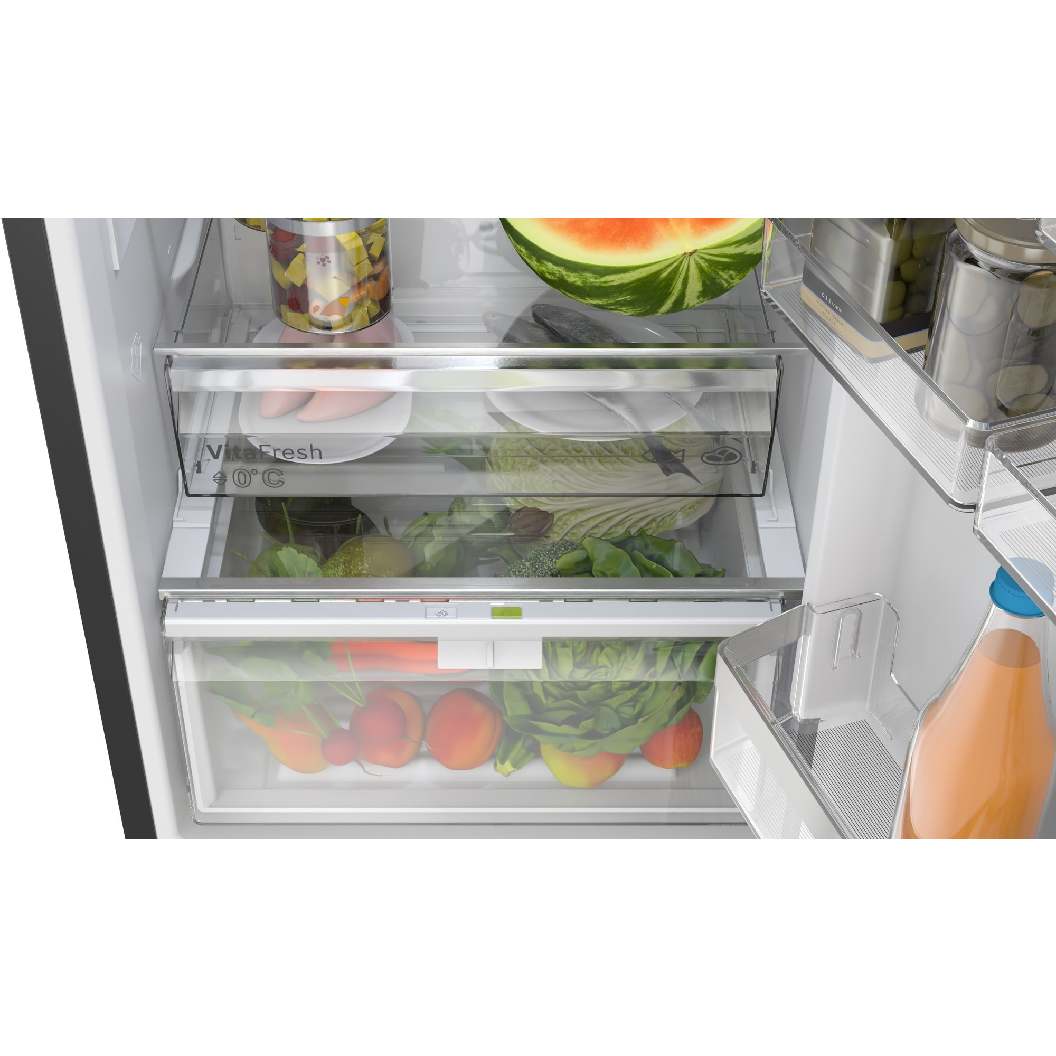 Réfrigérateur congélateur inférieur 24 po, 14,1 pi³ Noir - Série 800 avec Distributeur d'eau et de glaçons