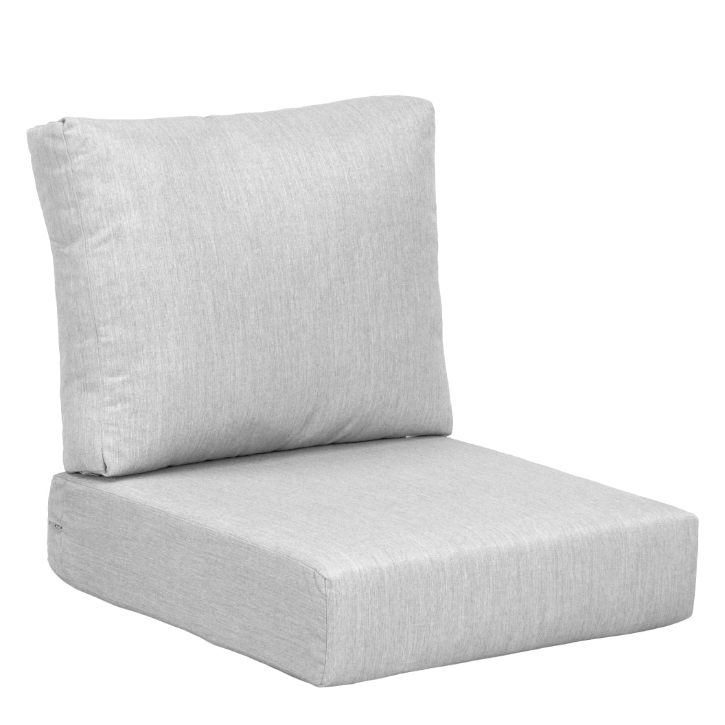 Ensemble de coussins extérieur gris à assise profonde