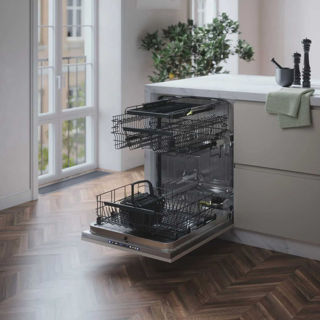 Lave-vaisselle XL encastrable 24 po. 42 dBA Inox avec Turbo Combi Drying™