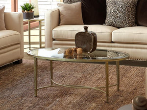 Table de bout Copia en verre et métal argenté
