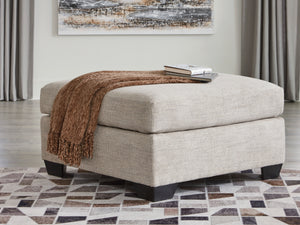Ottoman surdimensionné Mahoney en tissu beige