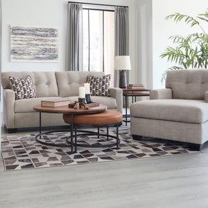 Sofa condo en tissu beige pâle - Mahoney
