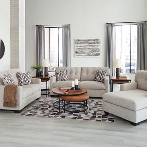 Sofa condo en tissu beige pâle - Mahoney
