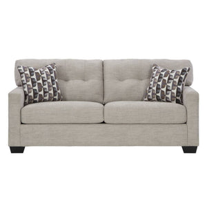 Sofa-lit double beige pâle tissu - Mahoney