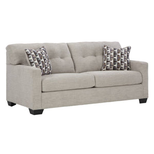 Sofa-lit double beige pâle tissu - Mahoney
