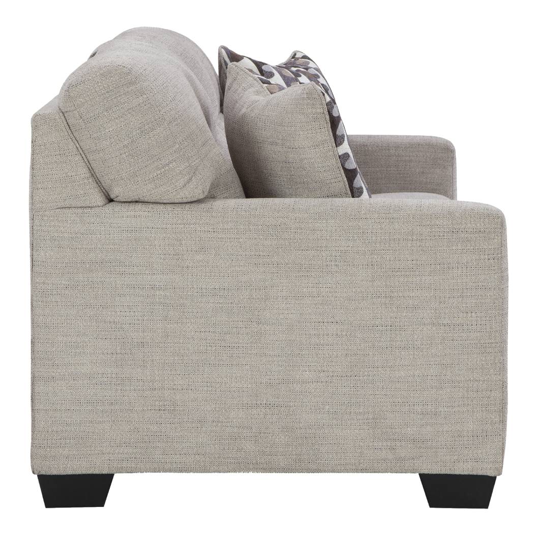 Sofa-lit double beige pâle tissu - Mahoney