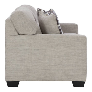 Sofa-lit double beige pâle tissu - Mahoney