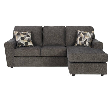 Sofa en tissu gris avec chaise longue - Cascilla