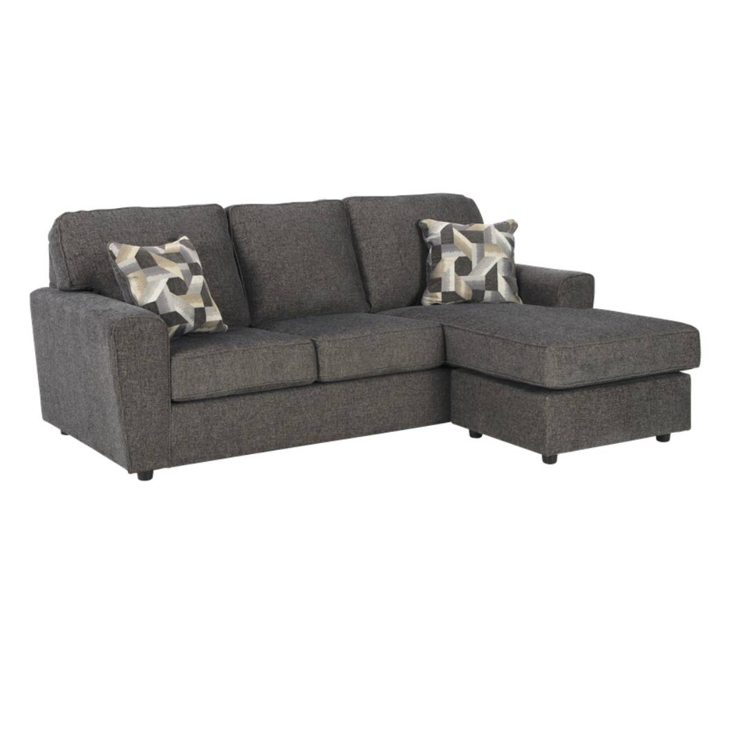 Sofa en tissu gris avec chaise longue - Cascilla