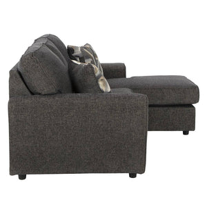 Sofa en tissu gris avec chaise longue - Cascilla
