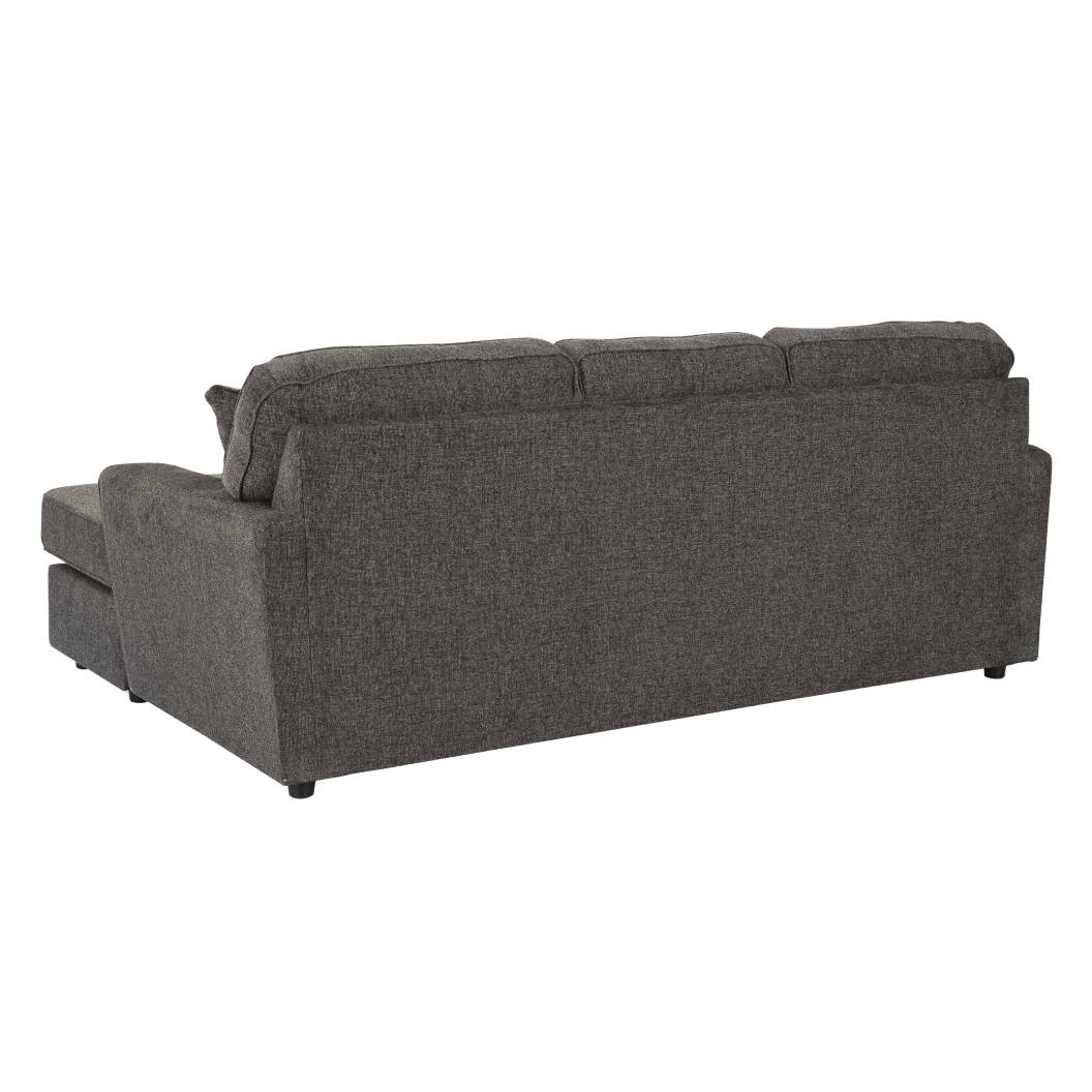 Sofa en tissu gris avec chaise longue - Cascilla