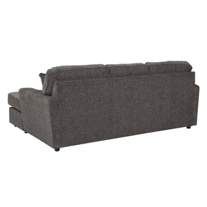 Sofa en tissu gris avec chaise longue - Cascilla