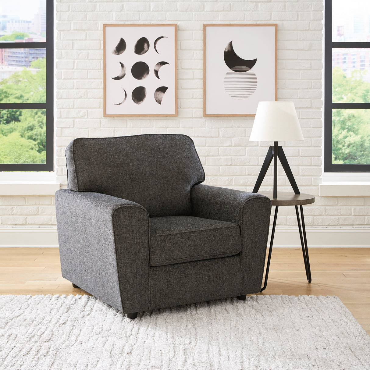 Fauteuil en tissu gris ardoise - Cascilla