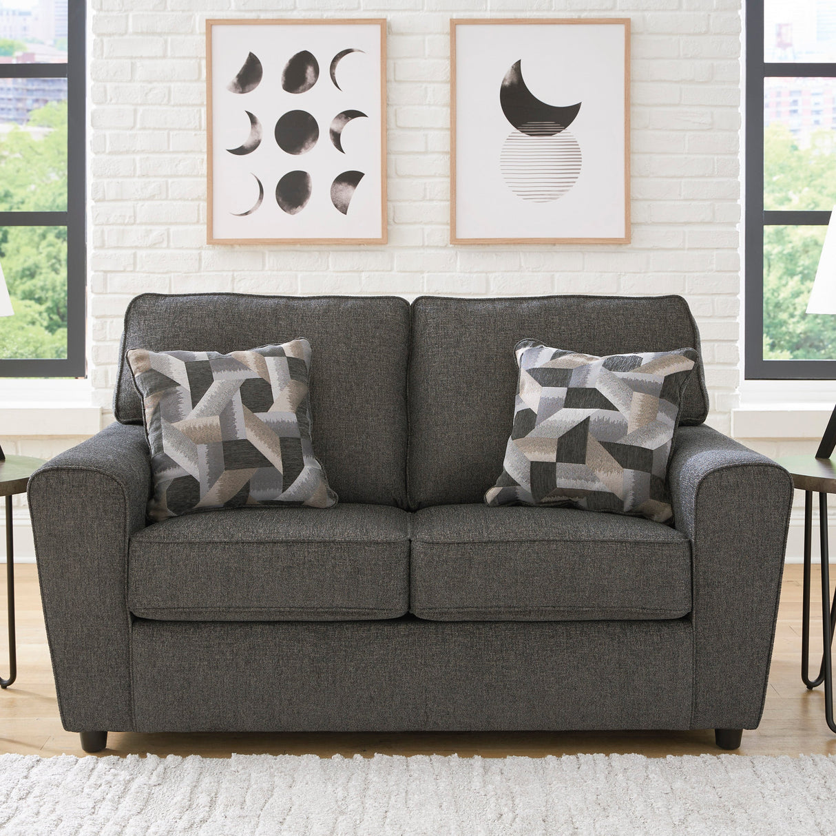 Causeuse en tissu gris - Cascilla