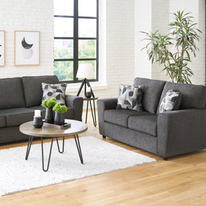 Causeuse en tissu gris - Cascilla