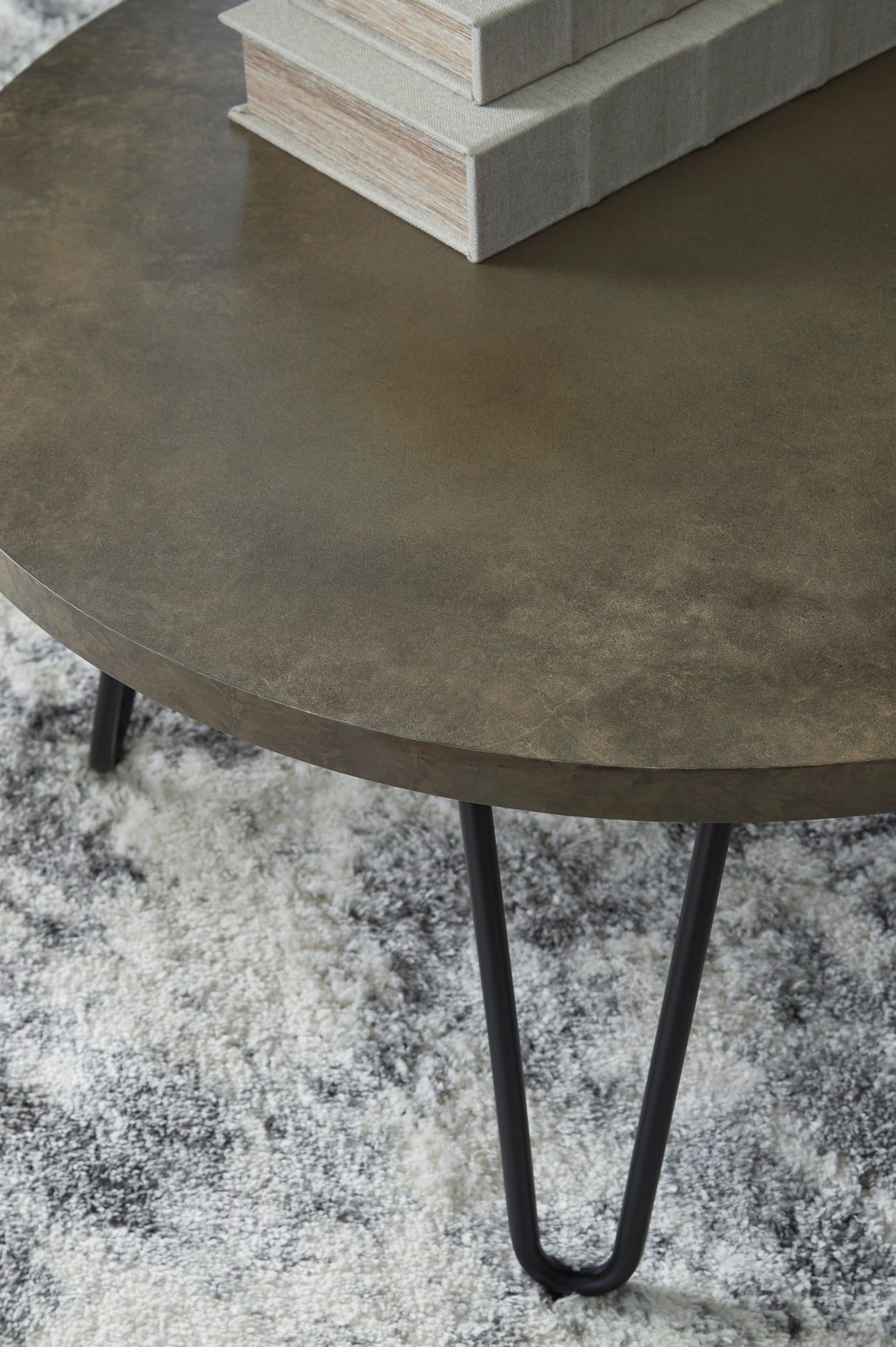 Ensemble de 3 tables Hadasky en mélamine et acier